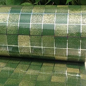 JB Export Waterproof Wall Stickers for Kitchen, Self Adhesive Wallpaper Stickers Kitchen,Bedroom, Living Room Furniture Waterproof and Oil Proof. (Mosaic Pattern Wallpaper Green (60 * 200) - Image 4