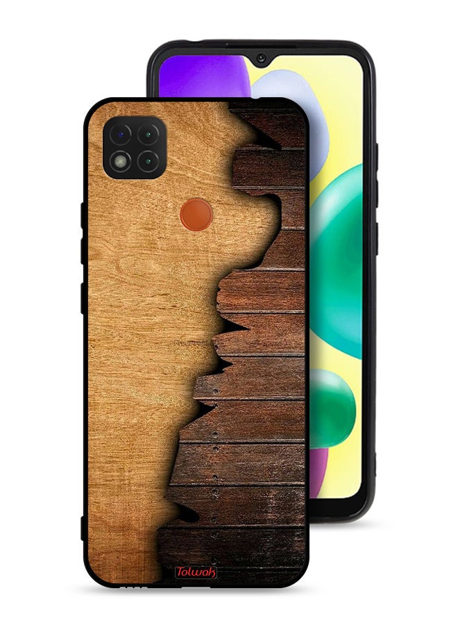 Tolwak Xiaomi Redmi 9C Protective Case Cover Vintage Wood Pattern - Image 1