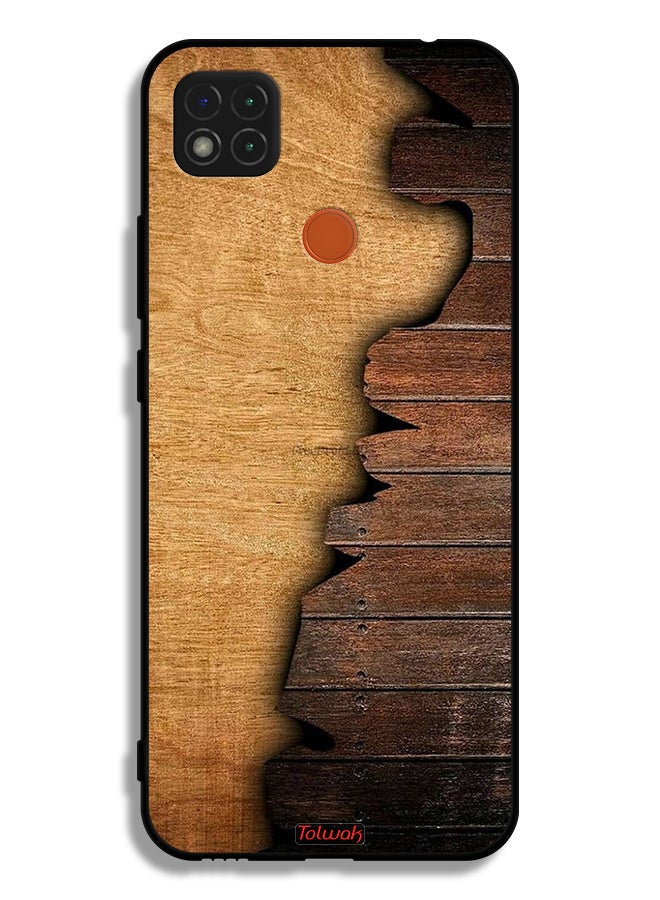 Tolwak Xiaomi Redmi 9C Protective Case Cover Vintage Wood Pattern - Image 2