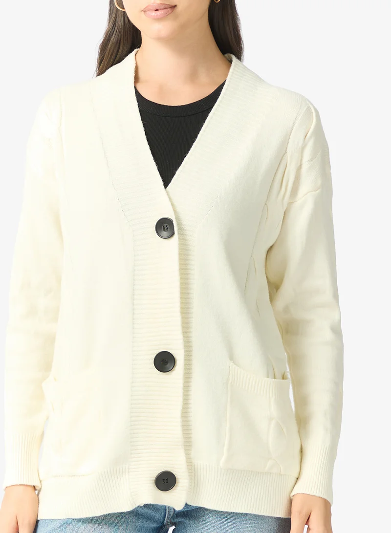 ايلا كارديجان ناعم بأزرار أمامية