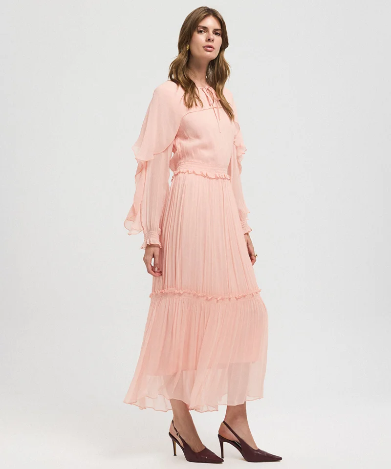 ابيكول Ruffled Viscose Dress