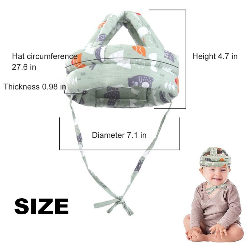 Comioke Baby Head Protection, Baby Safety Helmet, Baby Head Protection, Anti Collision Head Protection Cap, Head Guard Helmet, Anti Collision Baby Helmet, with Closure Cord, Adjustable Edge Protection, Baby - Image 2