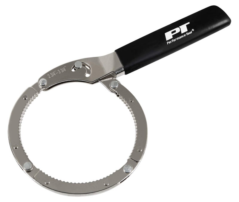 Performance Tool W189C Deluxe Adjustable Serrated Filter Wrench, 2 3/4" to 3 3/4" - Image 1