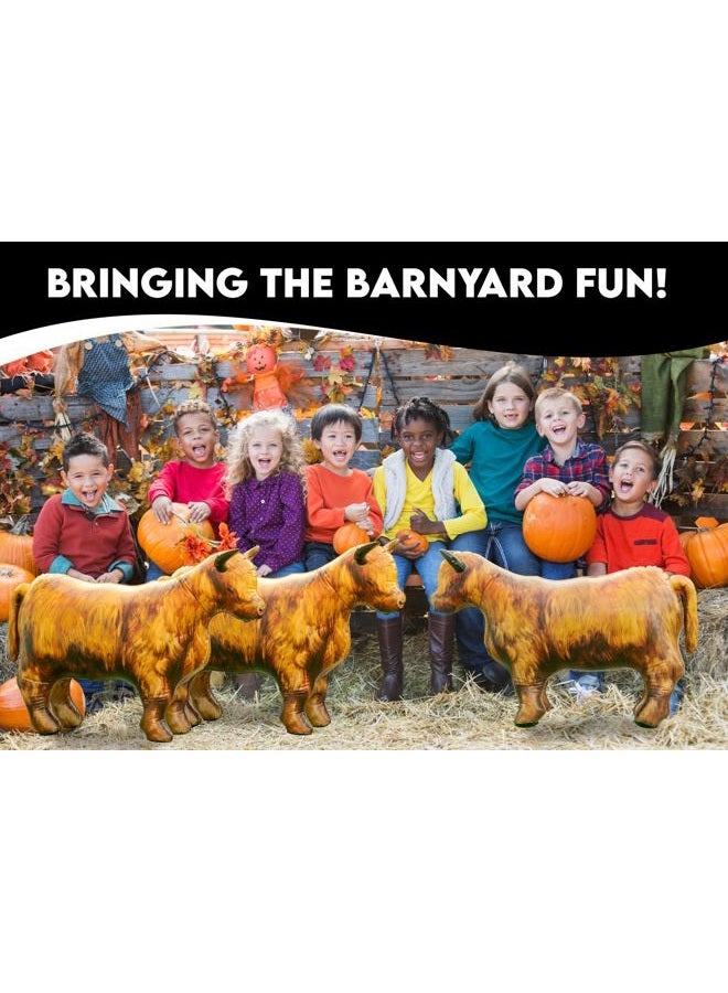 Cawowa Highland Inflatable Cow, Decorations for Birthday Party Supplies, Cow Wild West Farm Theme Gift Toy, Blow Up Bull UFO Cow Decor, Inflables Para Fiestas Buffalo Balloon, Bison Ox Fun Decoy - Image 3