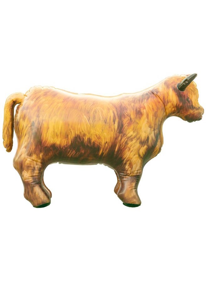Cawowa Highland Inflatable Cow, Decorations for Birthday Party Supplies, Cow Wild West Farm Theme Gift Toy, Blow Up Bull UFO Cow Decor, Inflables Para Fiestas Buffalo Balloon, Bison Ox Fun Decoy - Image 1