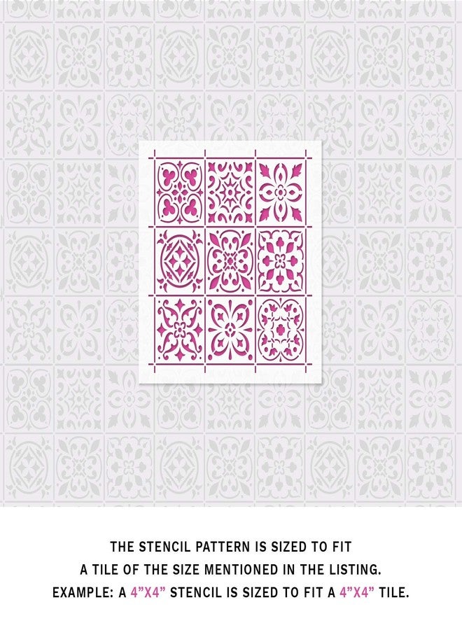 Stencil Revolution Mediterranean Mosaic Tile Stencil - Reusable Stencils for Painting - Create DIY Mediterranean Mosaic Tile Crafts and Decor - Image 3