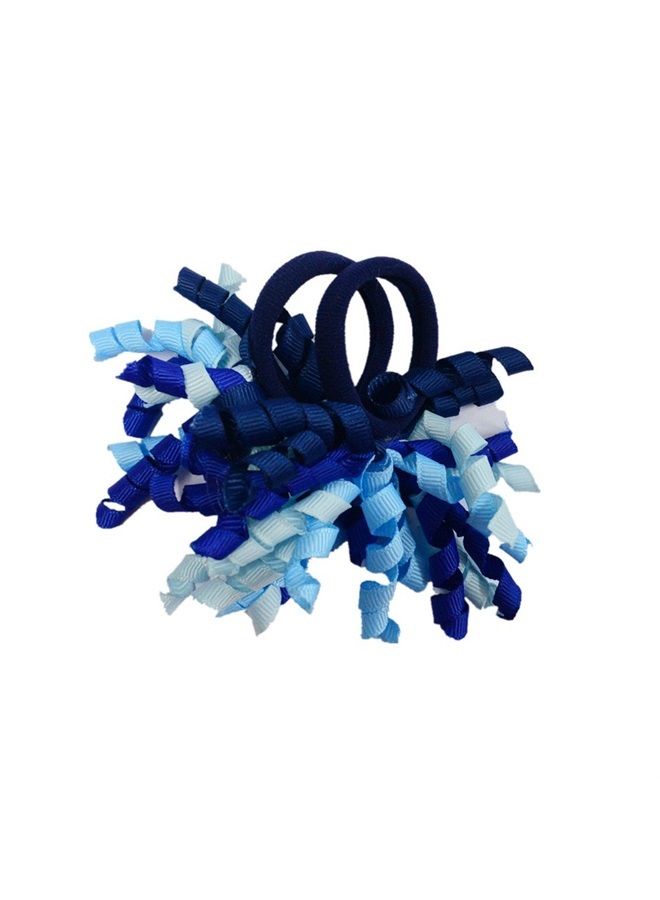 PIDOUDOU Pack of 18 Mix Color Boutique Girls' Curly Korker Bow Hair Ties - Image 3
