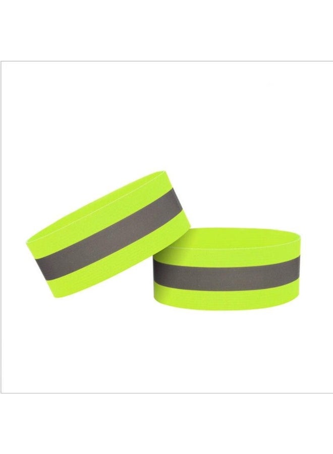 Generic 1Pc Cycling Reflective Strips Elastic Bandage Warning Armband Reflective Wristband Sport Tape Sports Safety Cycling Arm Belt 