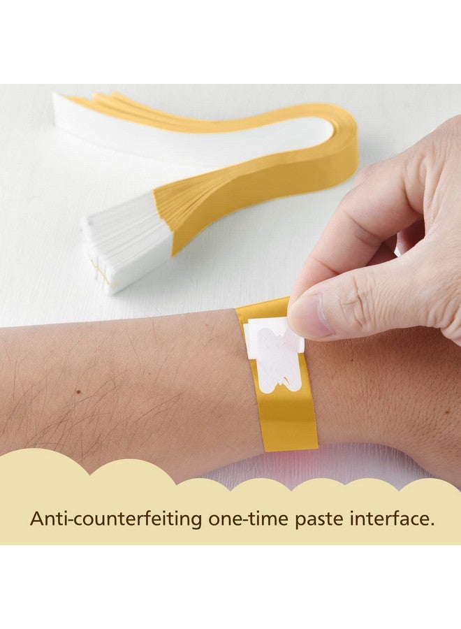 MIAHART Paper Wristbands For Events 300 Pcs Gold Event Wristbands Waterproof Party Wristbands Arm Bands For Events Lightweight Concert Wristbands (Gold) - Image 5