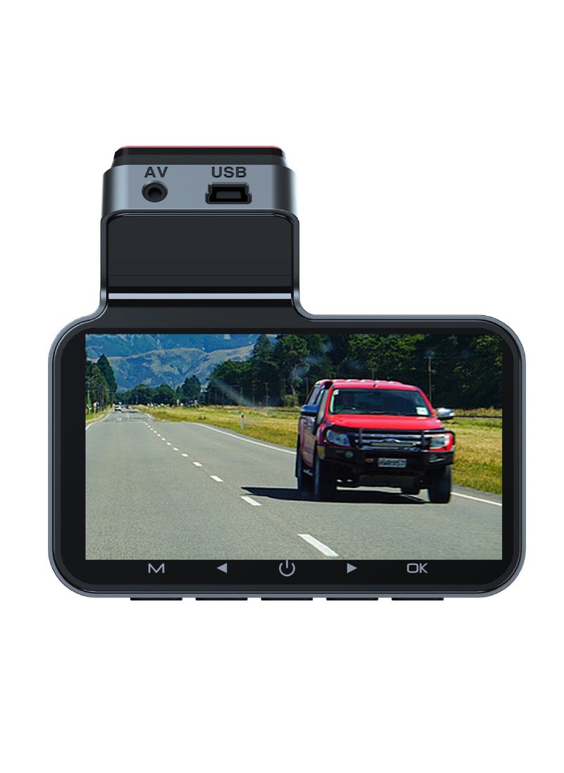 Dash Cam With Wifi, 1296p Driving Recorder Wide Angle Lens 24 Hours Parking Surveillance, Waterproof Driving Recorder Cam For Car, 4-inch dual recording 1296P+WIFI mobile phone interconnection