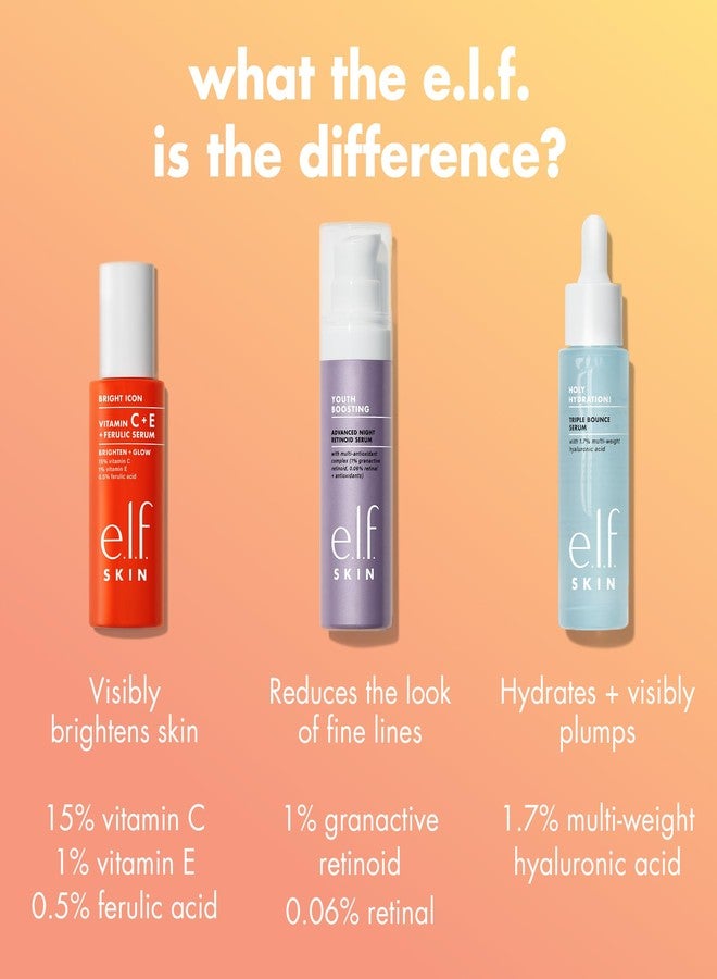 elf e.l.f. SKIN Bright Icon Vitamin C + E + Ferulic Serum Mini, Brightening & Soothing Face Serum, Helps Even Skin Tone, Vegan & Cruelty-Free, 0.5 fl oz - Image 4