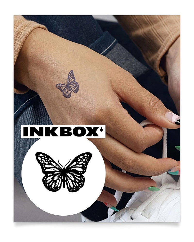 inkbox Inkbox Temporary Tattoos, Semi-Permanent Tattoo, One Premium Easy Long Lasting, Water-Resistant Temp Tattoo with For Now Ink - Lasts 1-2 Weeks (Absolute) 