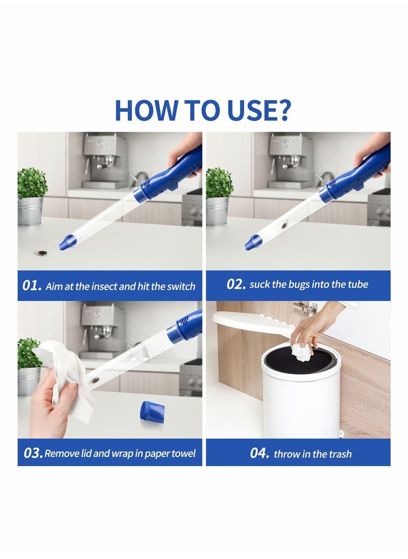 SYOSI - Vacuum Bug Catcher, Spider and Insect Traps Catcher with USB Rechargeable Bug Pest Control, Insects and Handheld Bug Catcher with LED Flashlight for Stink Bug, Beetle, Pest Suction Trap - Image 1