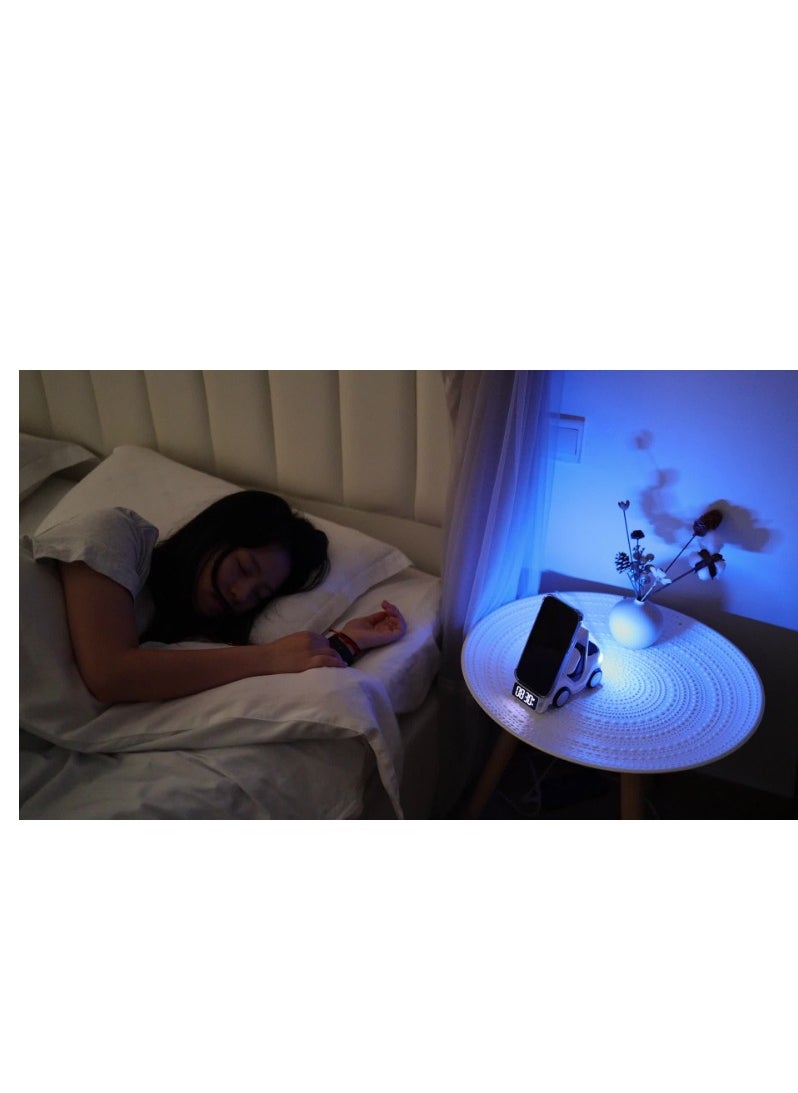 Wireless Charger Stand For iPhone 14 13 X Pro Max Alarm Clock LED Night Light Fast Charging Dock Station For Apple Watch AirPods