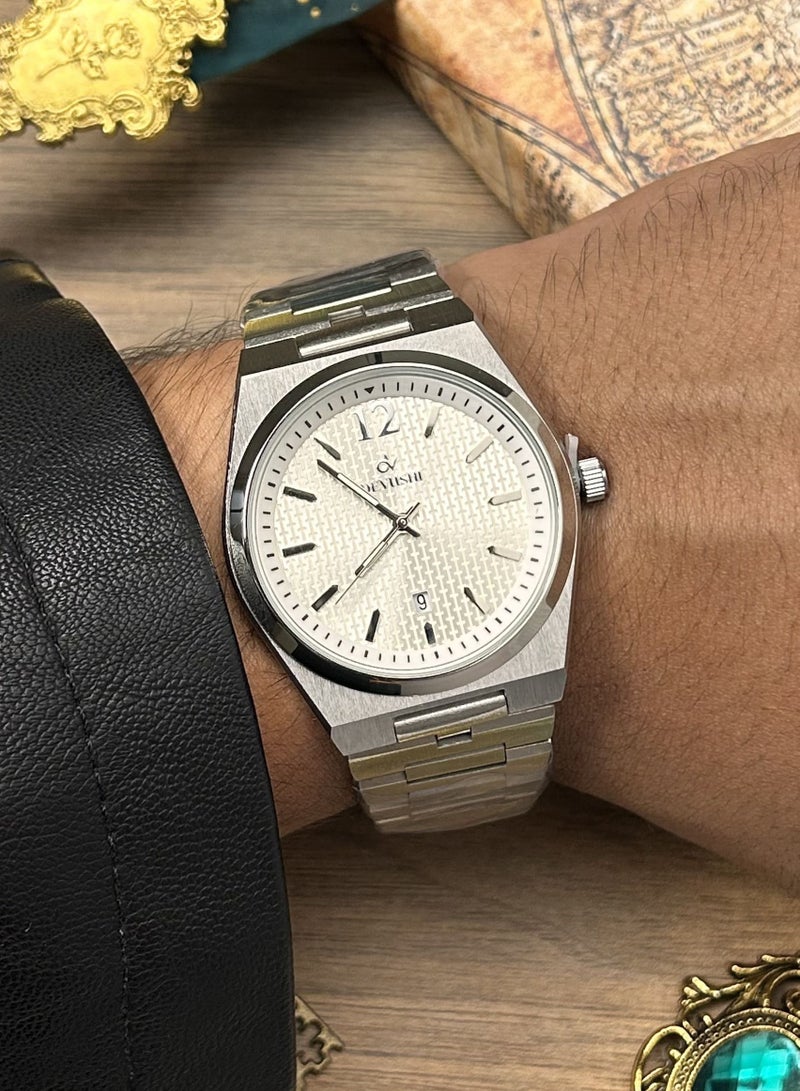 ديفوشي ساعة يد رجالية بتاريخ استيل ضد الماء من ماركة ديفوشي - Image 1