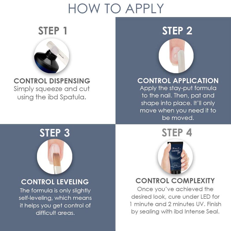 IBD Pro-Hybrid Nail Control Gel, White LED/UV Nail Enhancement Gel, 2 oz - Image 2