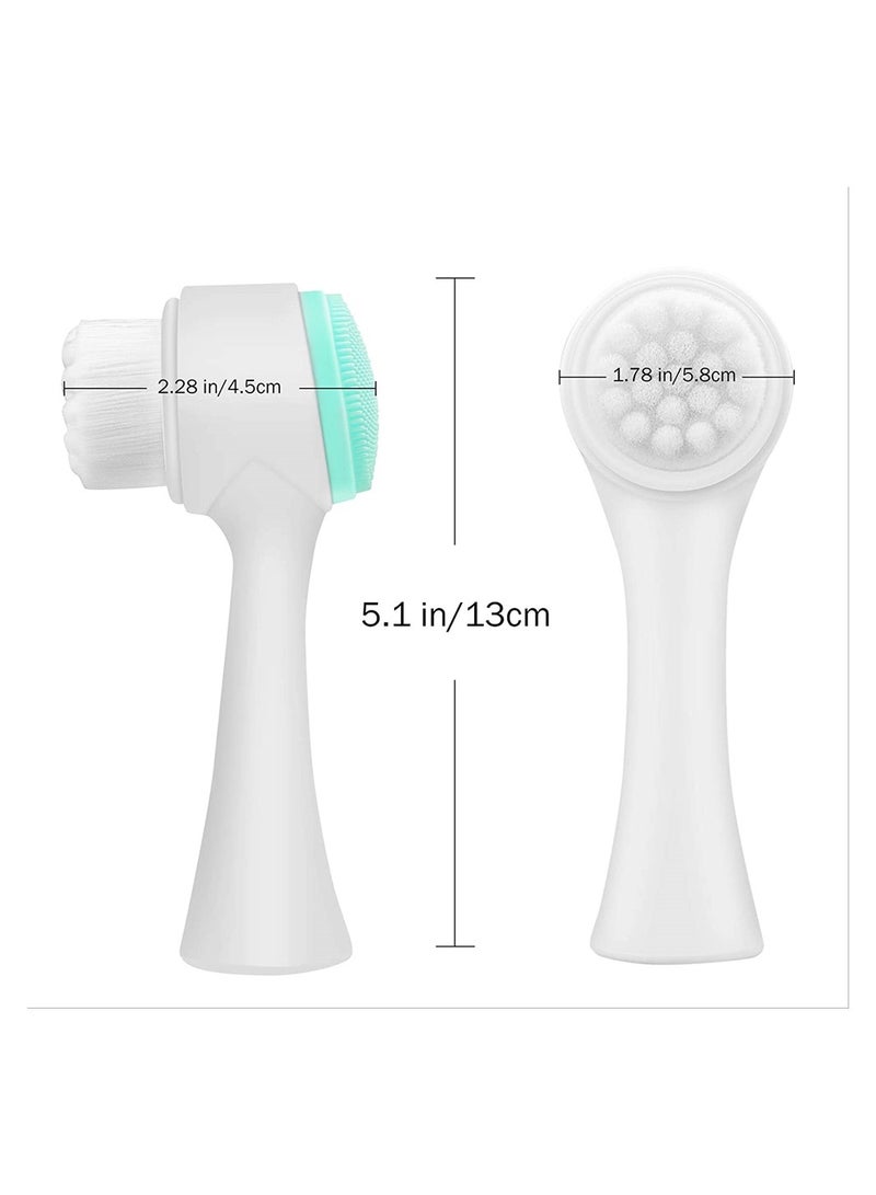 KASTWAVE Manual Facial Cleansing Brush And Pore Cleansing Manual Dual Face Brush For Sensitive, Delicate, Dry Skin - Image 5