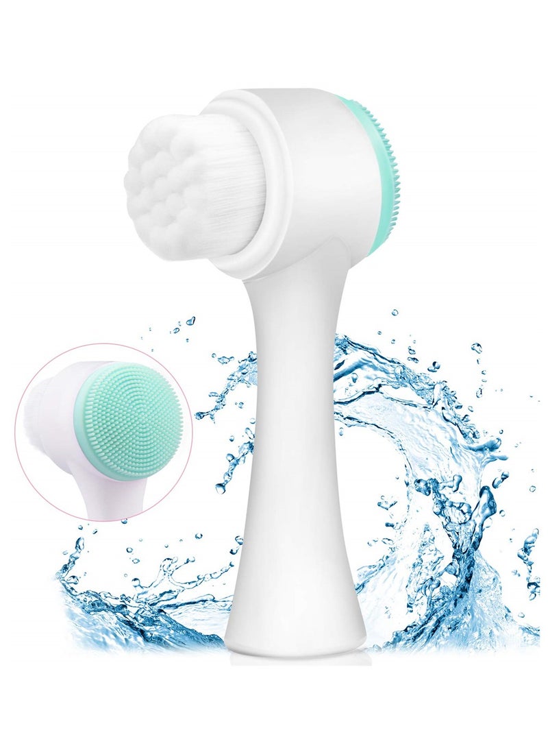 KASTWAVE Manual Facial Cleansing Brush And Pore Cleansing Manual Dual Face Brush For Sensitive, Delicate, Dry Skin - Image 1