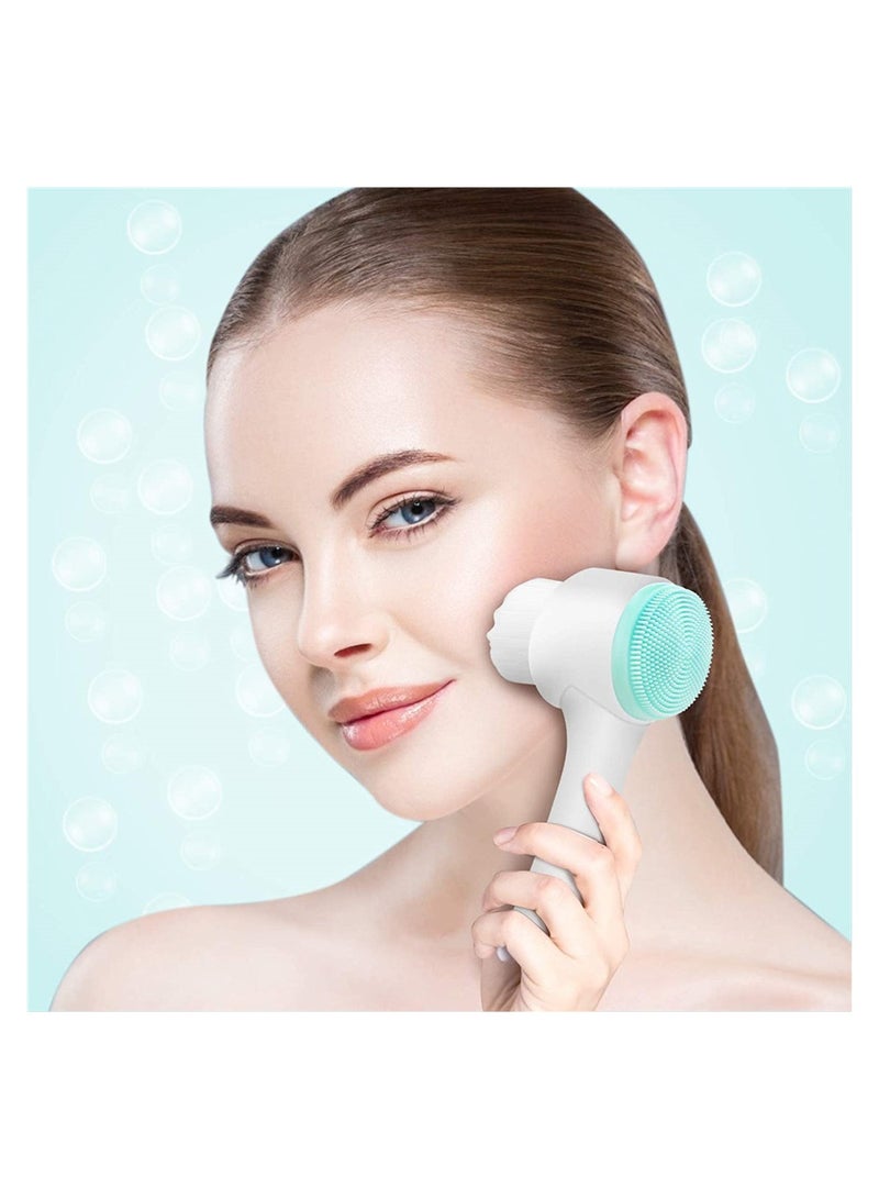 KASTWAVE Manual Facial Cleansing Brush And Pore Cleansing Manual Dual Face Brush For Sensitive, Delicate, Dry Skin - Image 2