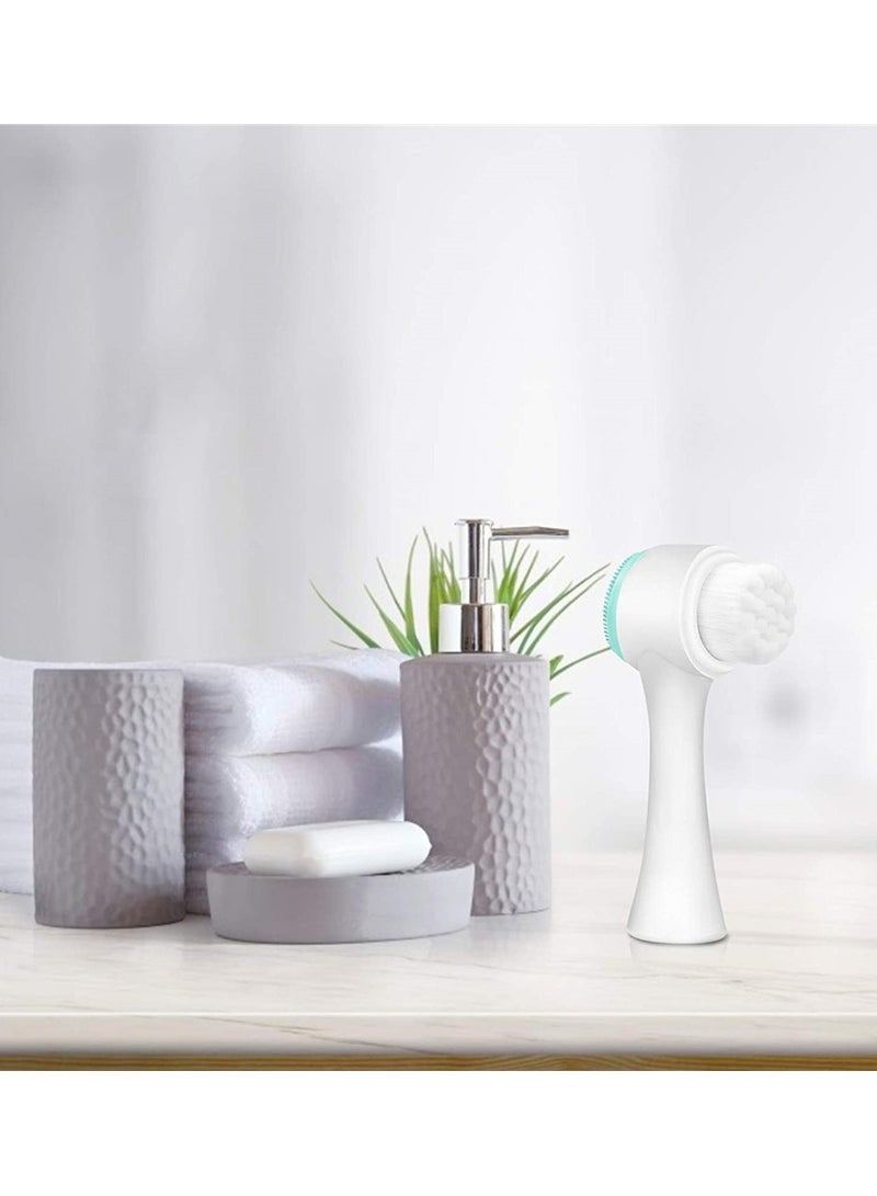 KASTWAVE Manual Facial Cleansing Brush And Pore Cleansing Manual Dual Face Brush For Sensitive, Delicate, Dry Skin - Image 3