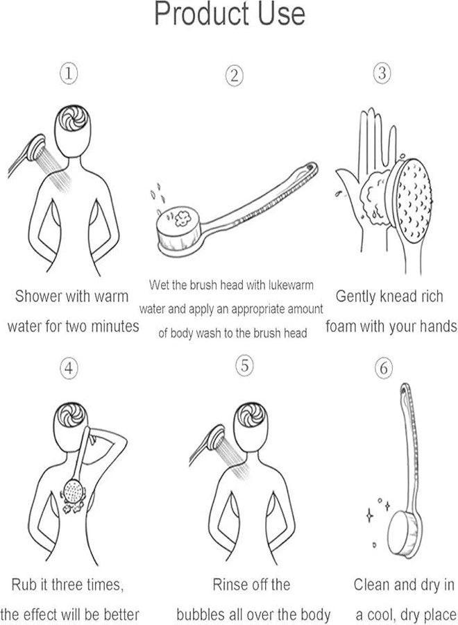 JAMBUVANTI Multipurpose Bath Body Brush Bath Body Brush with Soft Comfortable Bristles Long Handle, Dry Brushing Back Scrubber for Shower for Men and Women, BPA free, Non-Slip 1 PCS - Image 5