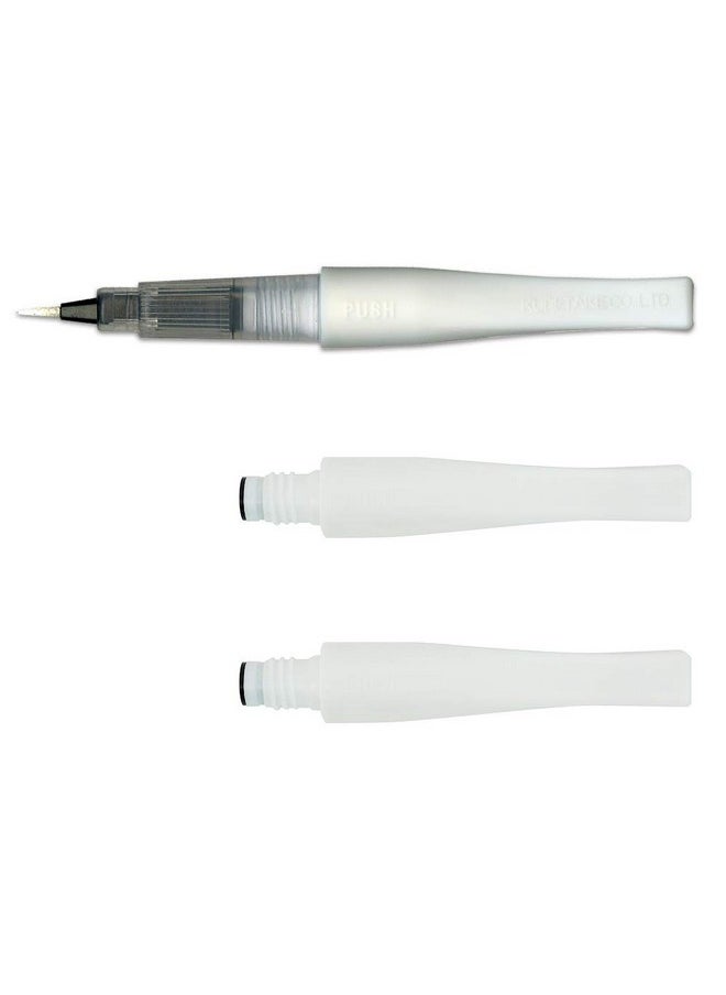 Kuretake - Zig Wink Of Stella Brush Ii Glitter Clear & 2 Refills Shimmer And Sparkle Pens For Card Making Craft Made In Japan - Image 1