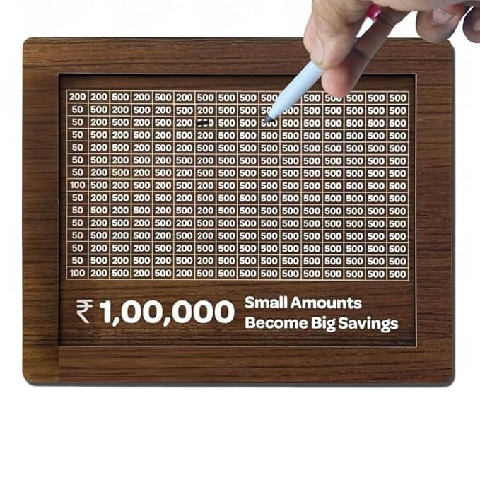 Dharmsaar Money Bank Chandan Wood Wooden Piggy Bank for Kids and Adults, Coin Box with Carved Design, Savings Box, Mini Bank, Wooden Coin Box, Money Saver, Piggy Bank with Numbers - Image 5