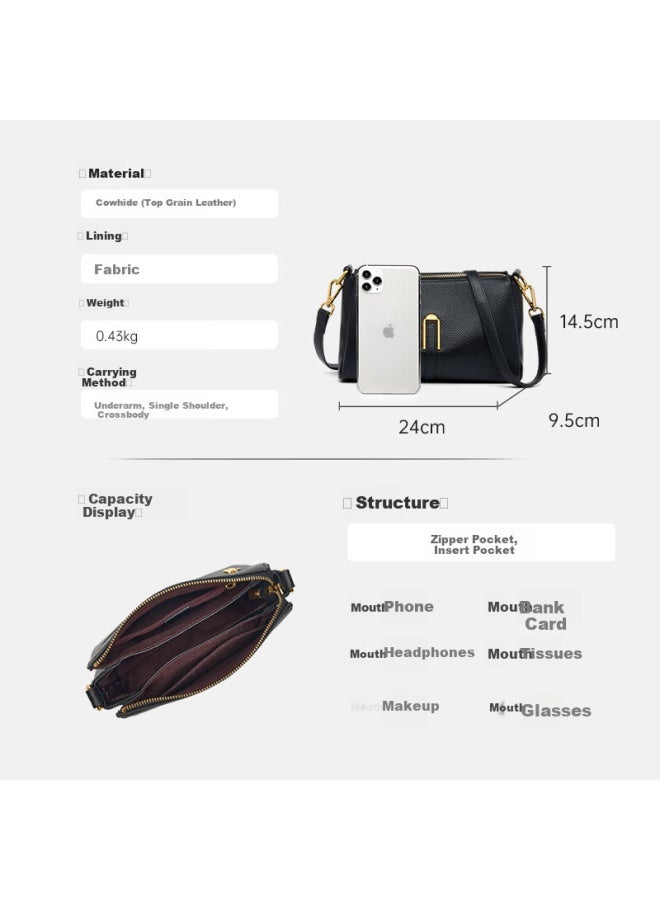 Zooler Women's Handbag, 2025 Cowhide Soft Leather Crossbody Bag, Practical Mom Bag, New Year Gift For Wife