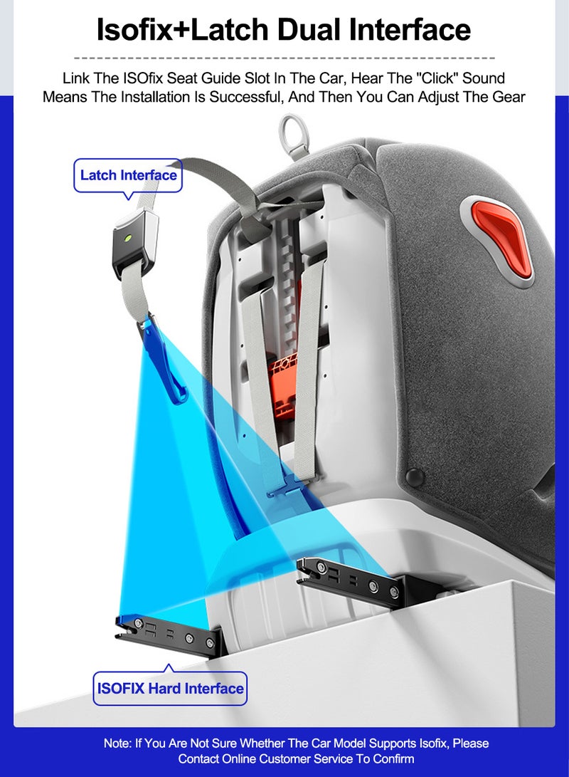 ما بيبي متعددة الوظائف مقعد عربة طفل 360 درجة الروتاري مقعد السلامة ، ومناسبة للأطفال من 0 أشهر إلى 12 سنة ، مع مسند القدمين - Image 3