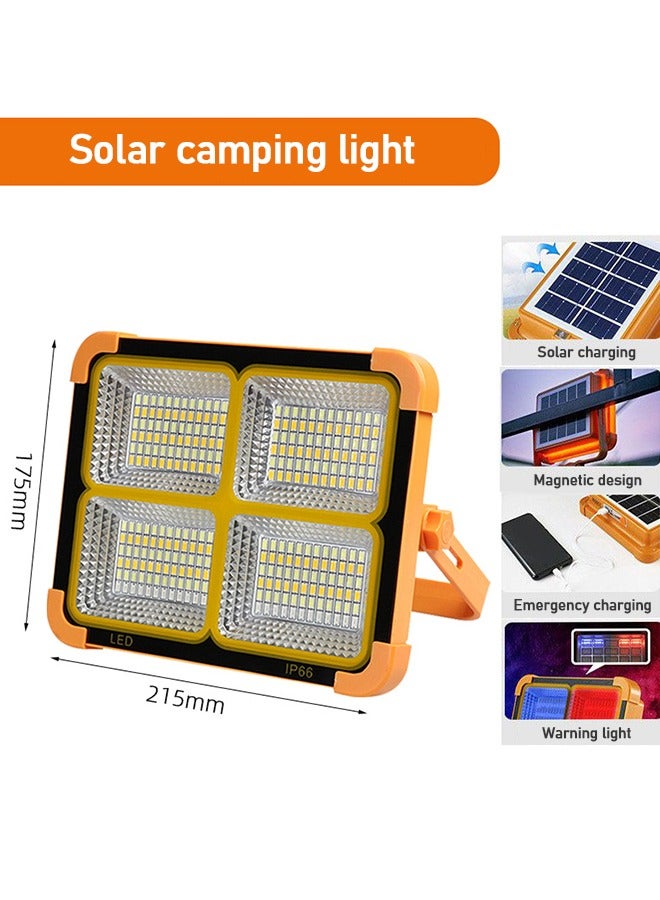 Solar Emergency Light, Automatic Charging, Long Lighting For 10 Hours, Multiple Modes, Solar Camping Light, Yellow - Image 2