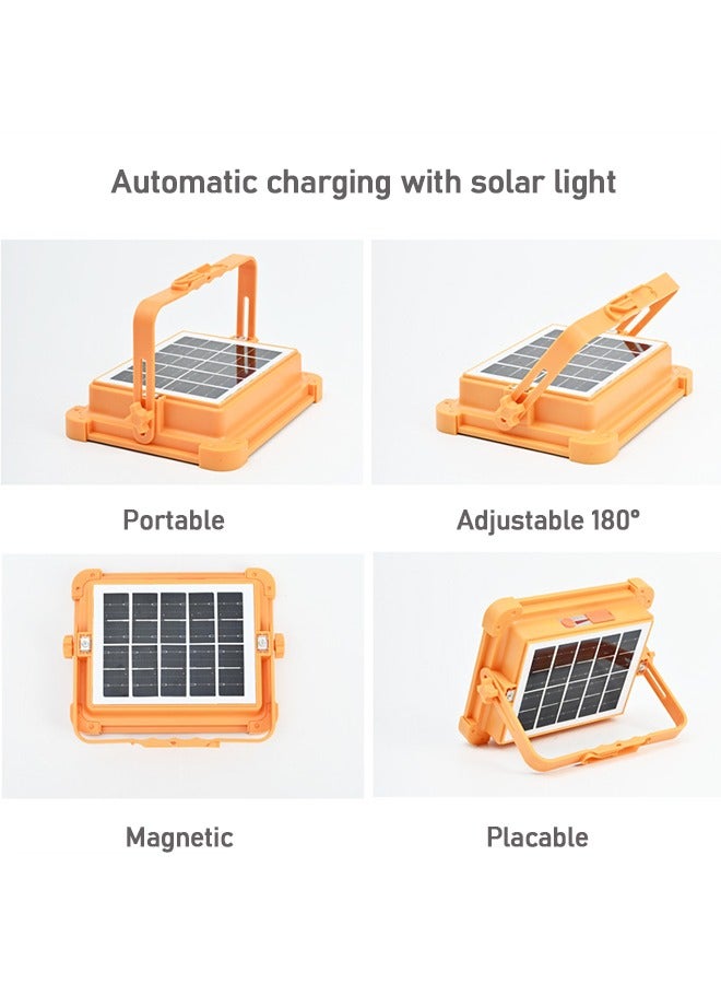 Solar Emergency Light, Automatic Charging, Long Lighting For 10 Hours, Multiple Modes, Solar Camping Light, Yellow - Image 3