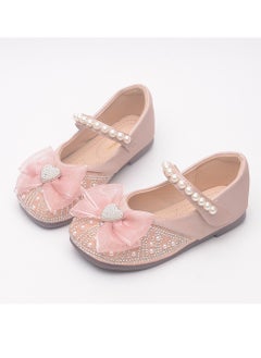 Generic Girls' leather shoes new style children's soft sole crystal princess shoes bow stage performance shoes  - Image 3