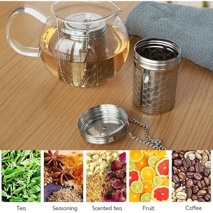 Duomama Stainless Steel Tea Infuser Strainer With Drip Tray And Chain Hook  Fine Mesh Filter For Loose Tea In Teapot Mug Or Cup  Convenient Brewing Solution - Image 4