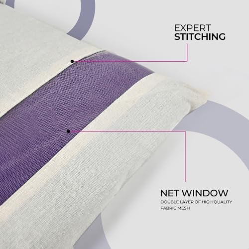 Linensutra Cotton Saree Covers/Bags for Storage with Zip Closure|Transparent Mesh Window Single Big Size (16 X 14.5 inches)| Beige (Pack of 6) - Image 4