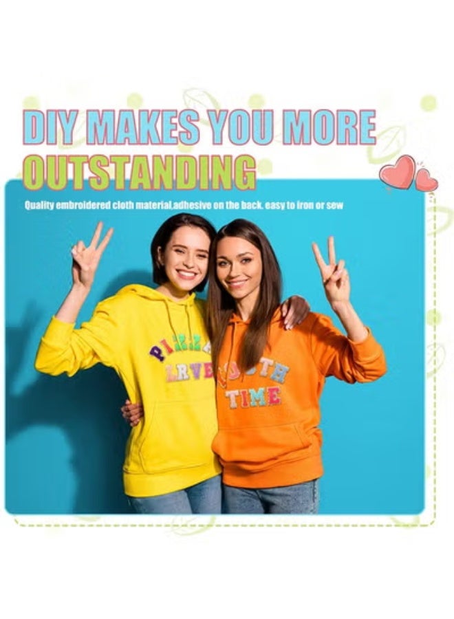 fantasize رقع ملابس، رقع حروف، 26 قطعة رقع حروف شنيلي قابلة للكي، رقع الأبجدية A-Z، رقع حروف لمستلزمات الأعمال اليدوية (2.8 بوصة) - Image 5