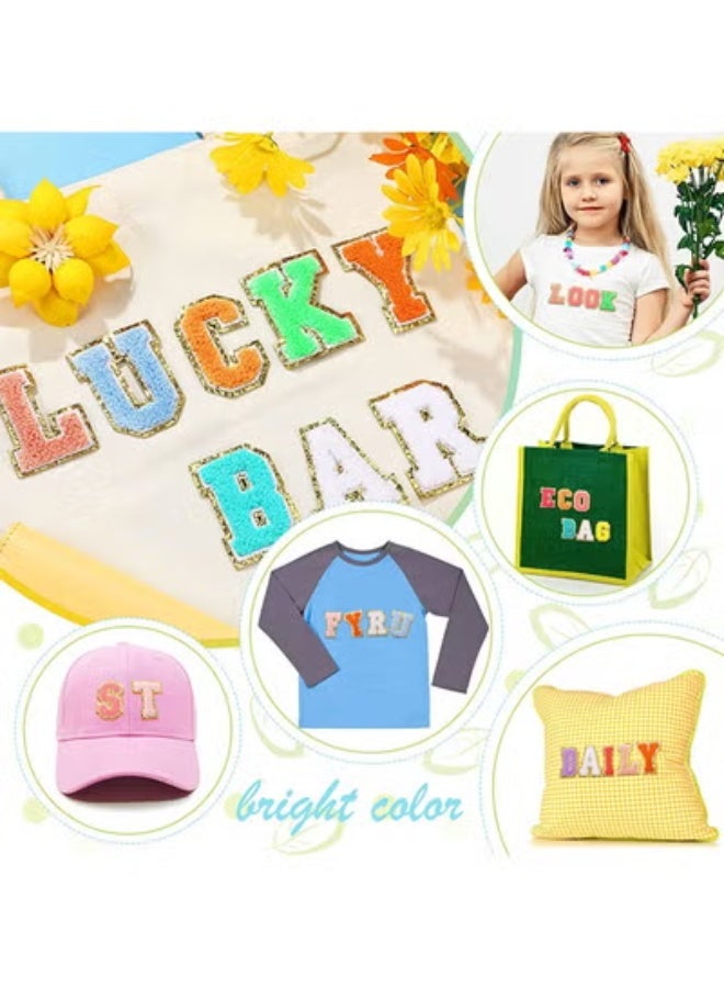 fantasize رقع ملابس، رقع حروف، 26 قطعة رقع حروف شنيلي قابلة للكي، رقع الأبجدية A-Z، رقع حروف لمستلزمات الأعمال اليدوية (2.8 بوصة) - Image 4