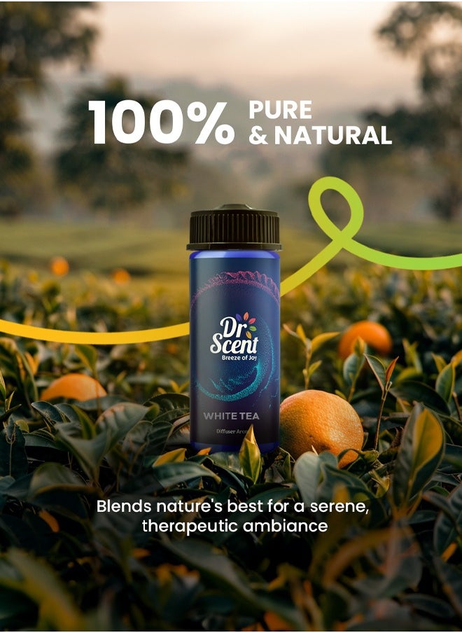 Dr Scent - Breeze of Joy, Diffuser Aroma Oil White Tea | Tranquil Blend of Green Tea, Bergamot, Sicilian Orange, and White Tea Notes for a Serene Ambiance (170ml) - Image 1