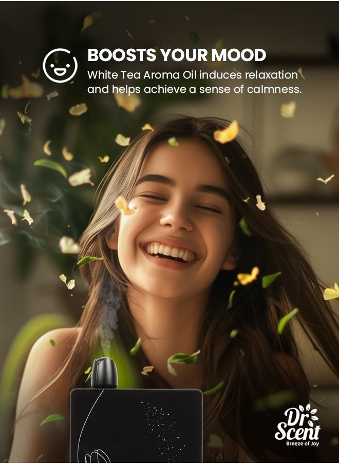 Dr Scent - Breeze of Joy, Diffuser Aroma Oil White Tea | Tranquil Blend of Green Tea, Bergamot, Sicilian Orange, and White Tea Notes for a Serene Ambiance (170ml) - Image 1