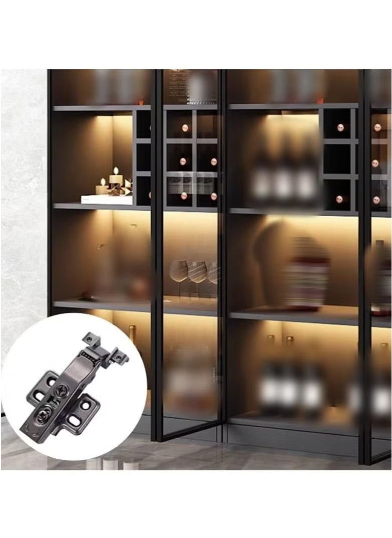 Generic Display Cabinet with Glass Doors and LED Lights, Transparent Showcase Display Boxes,for Collectible, Living Room, Office (Black)  - Image 4