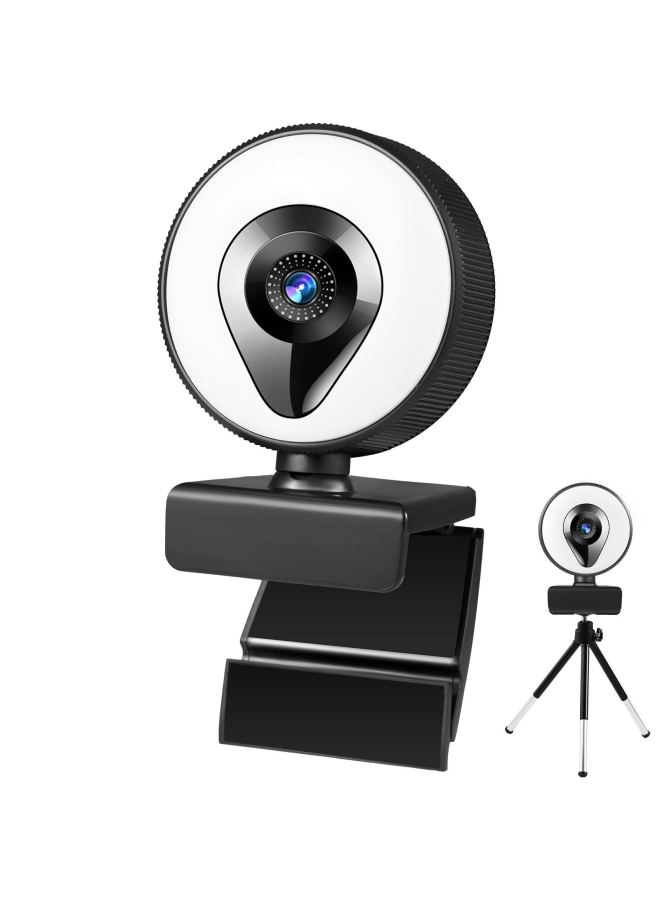 4k Private Model Beauty Auto Focus 1080p Computer Camera HD Touch USB Live Webcam2k Light-Colour:8808-water Drops-1080p - Image 1