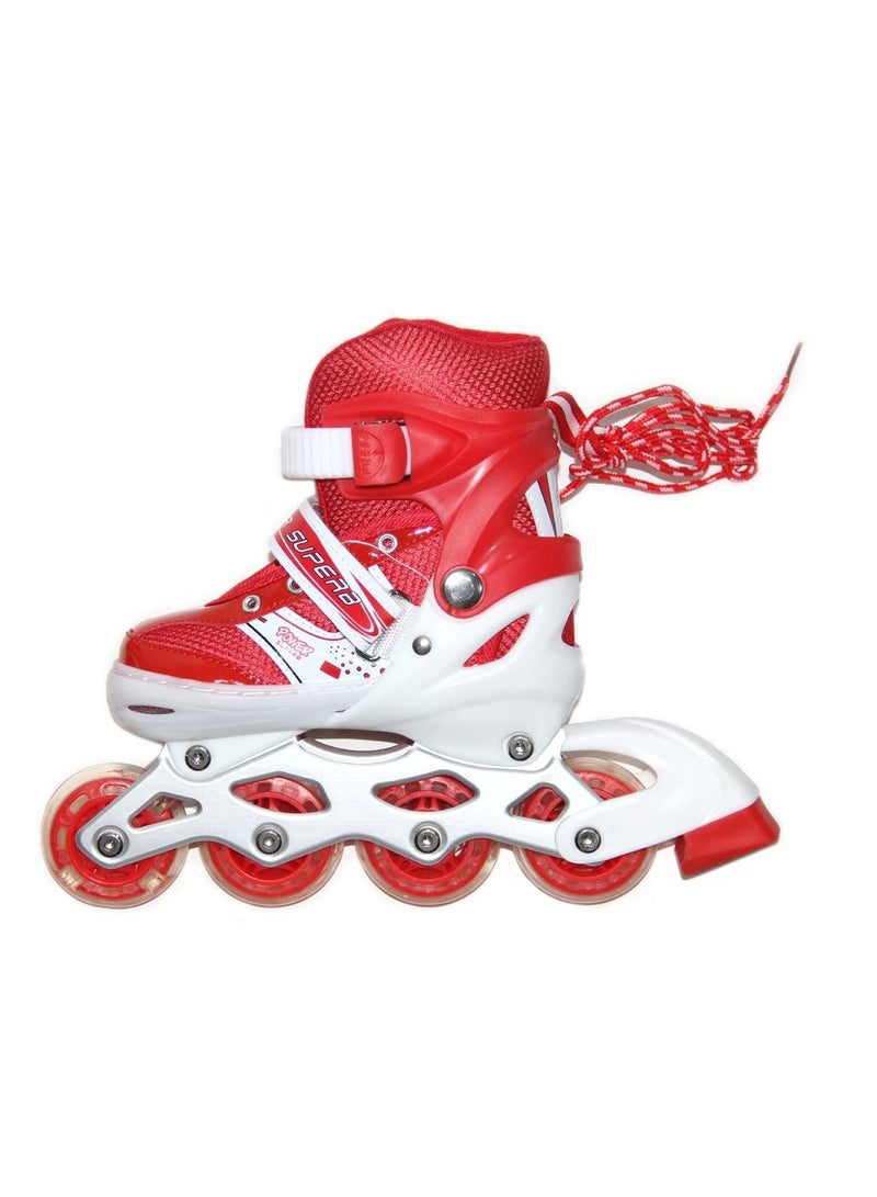 إيه جي دي حذاء تزلج بعجلات بصف واحد بعجلات وامضة بمصابيح LED,  احمر - Image 4