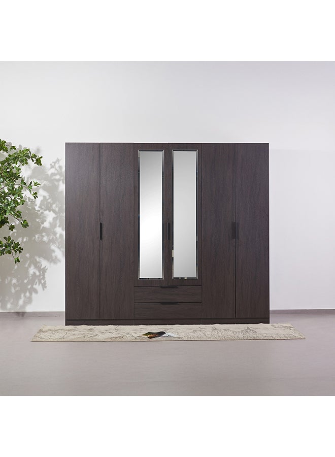 Home Box Veneto 6-Door Wardrobe with 2 Drawers and Mirrors - Image 2