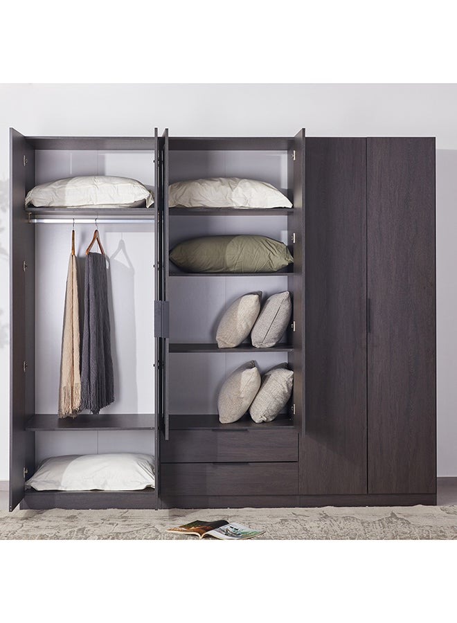 Home Box Veneto 6-Door Wardrobe with 2 Drawers and Mirrors - Image 3