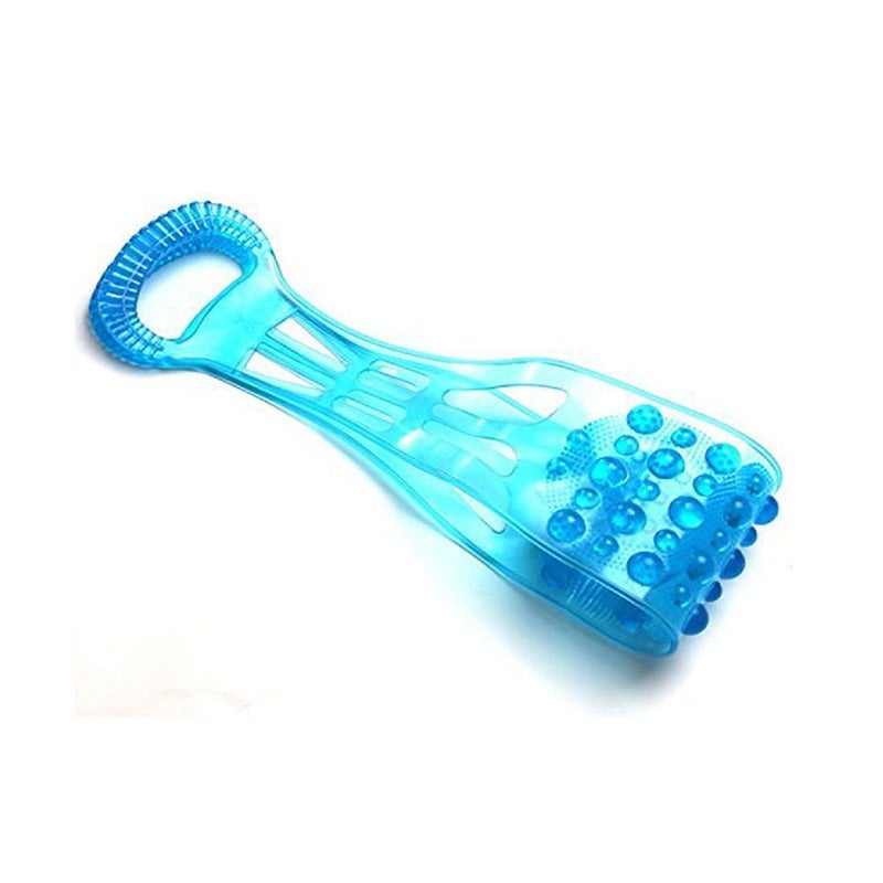HOMETIC Silicone Dual Sided Back Scrubber Brush and Massager FootSole Cleaner Shower Bath Belt - Image 4