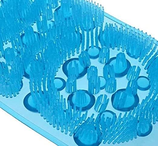 HOMETIC Silicone Dual Sided Back Scrubber Brush and Massager FootSole Cleaner Shower Bath Belt - Image 5