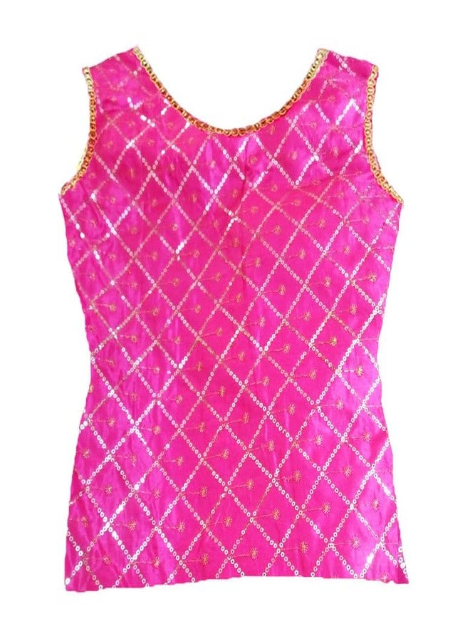 HIBA CREATIONS Baby Girl Sky Blue and pink lehenga choli 4-5 Years - Image 5