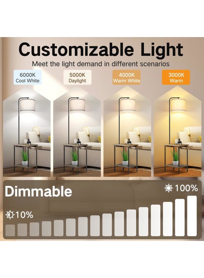 OUTON Floor Lamp with 2 Table Grey - Image 3