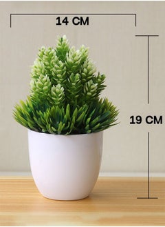 Haidue 4 Pcs Artificial Plant With Pot Green  - Image 5
