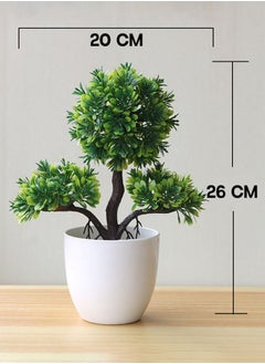 Haidue 4 Pcs Artificial Plant With Pot Green  - Image 3
