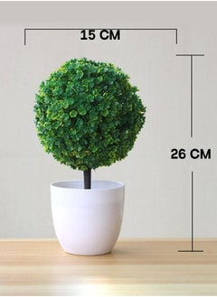 Haidue 4 Pcs Artificial Plant With Pot Green  - Image 2